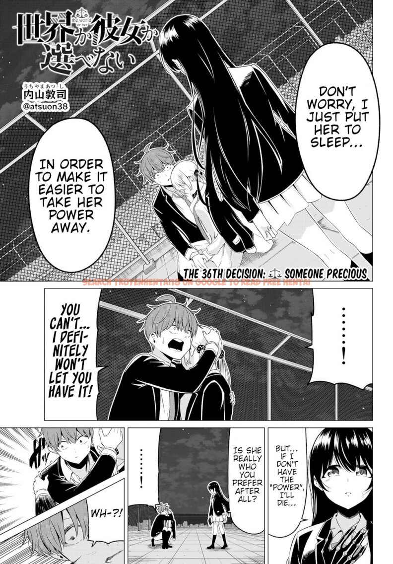 Read Hentai Image 2 400 in comic Sekai Ka Kanojo Ka Erabenai - Chapter 36 - www.hentaitnt.net